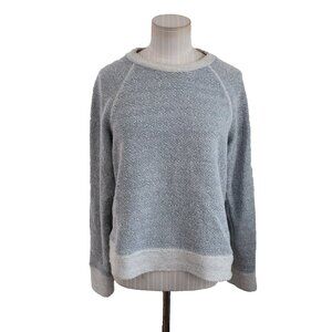 Faherty Sweater Womens M Crenwneck Long Sleeve Top Shirt Bells Blue White Knit